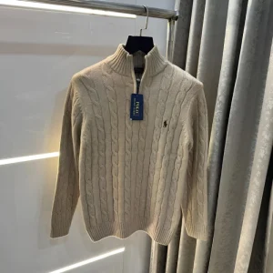 RL Cable knit Quarter Zip Custom slim fit