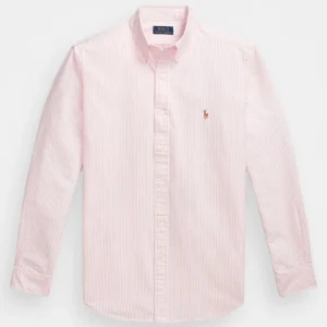 RL slim fit oxford pink Striped shirt