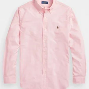 RL slim fit oxford peach shirt
