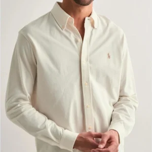 RL slim fit oxford off-White shirt